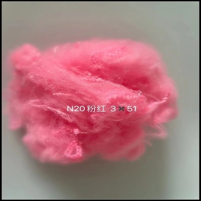 51MM aufbereitetes Spinnfaser-Rosa des Polyester-3D