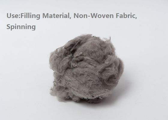 Erstklassiges Grey Polyester Raw Material Dyed bereitete Polyester-Spinnfaser ISO9001 auf