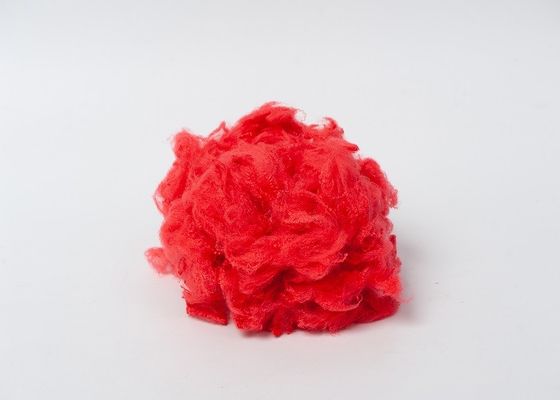 Polyester-Rohstoff-rote Jungfrau-Polyester-Spinnfaser ISO9001 2.5Dtex 51mm