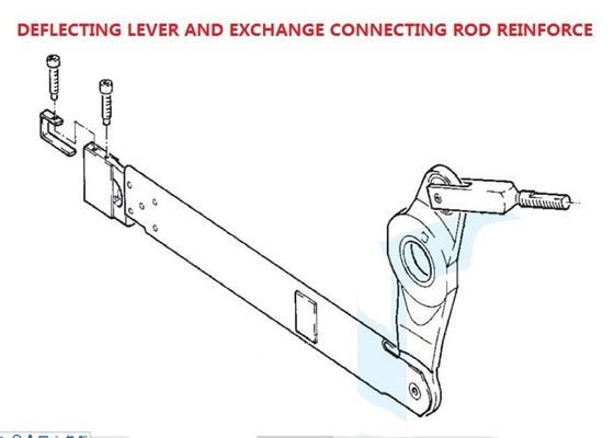 Spinnender Webstuhl-Teil-Austausch Pedal-Hebel Sulzer, der Rod Reinforce anschließt